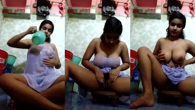 Watch Desi Girlfriend Bath Pressing Big Boobs Masturbates - গোসলে বুক চেপে মজা নিলো গার্লফ্রেন্ড 🔥 Wet Desi Heat full viral video leaked BD