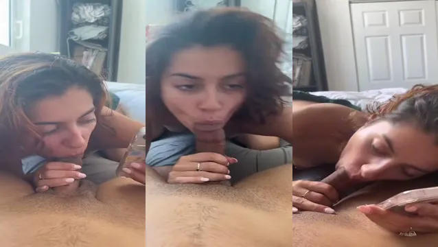 Desi Tharki Ladki Boyfriend Se Phone Pe Baat Karte Hue Dost Ka Lund Chus Rahi - Cheating Blowjob 🔥