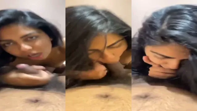Desi Kaamwali Ne Malik Ka Lund Muh Me Liya Aur Machaya Bawaal - Gori Ladki Thighs Pe Baithke Wild Blowjob 🔥