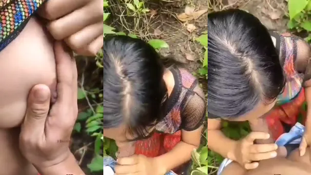 Desi Boyfriend Hard Fucking in Forest MMS with Big Boobs Press & Hot Blowjob - জঙ্গলে গার্লফ্রেন্ডের বুক চেপে চোদাচুদি 🔥