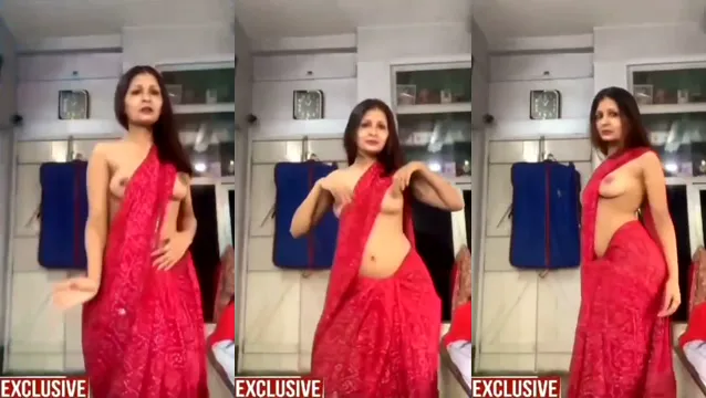 Watch Naughty Aunty Red Saree Hot Dance Show - লাল শাড়িতে নটি আন্টির সেমি নিউড বুবস শেক অ্যান্ড অ্যাস শেক 🔥 full viral video leaked BD